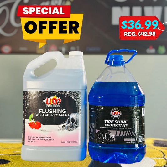 UM Tire Shine & Flushing Combo