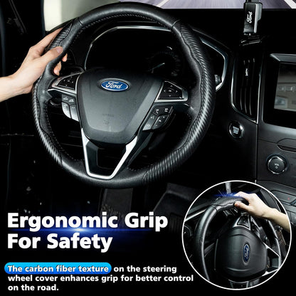 Grip Carbon Fiber Steering Wheel Cover